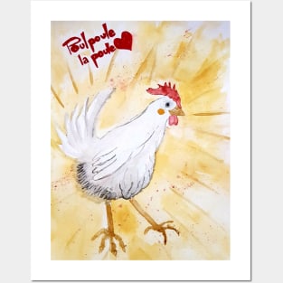 Henhen the hen / poulpoule la poule Posters and Art